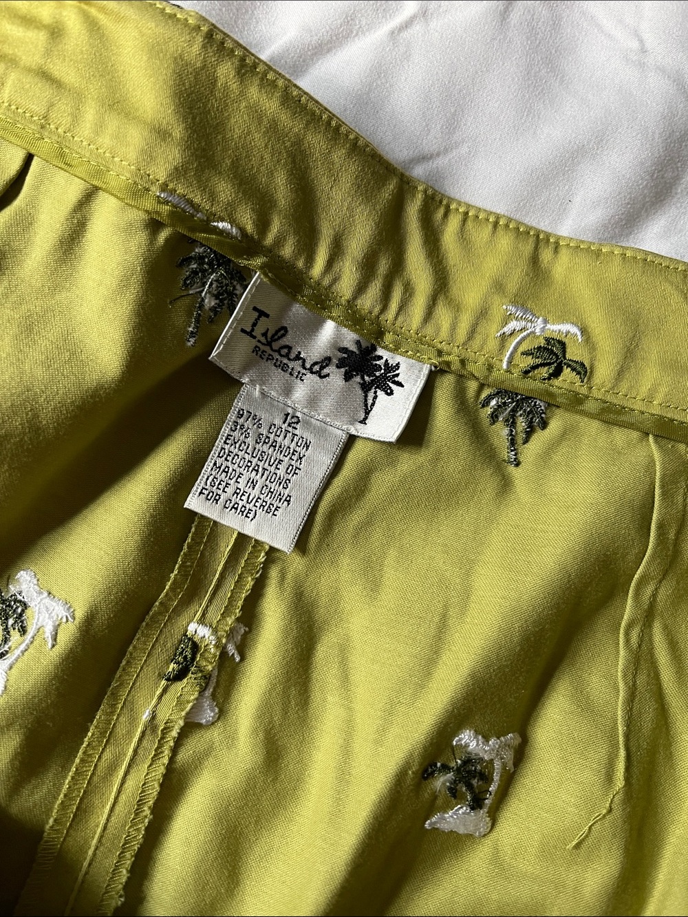 Island Republic Pants Palm Embroidery Size 12 - Picture 6 of 8